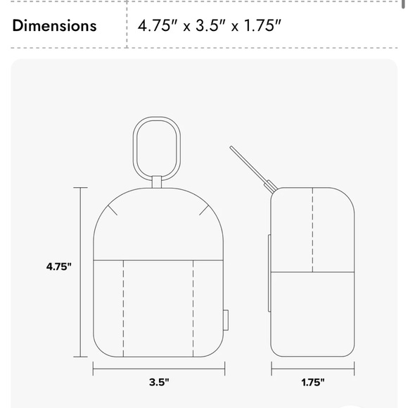 Calpak Luka Backpack Key Pouch in Rose Quartz - Picture 4 of 7